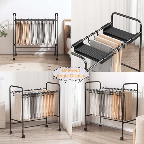 Étagère à pantalons à roulettes pour gagner de la place dans un petit dressing - 2