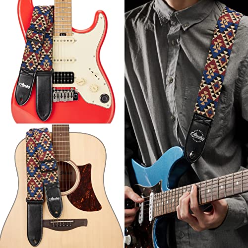 Amumu Sangle de guitare multicolore pour guitare acoustique, électrique, basse – réglable, Triangle multicolore - Les Beatles, Paul McCartney, John Lennon, RIngo Starr, George Harrison Amumu Sangle de guitare multicolore pour guitare acoustique, électrique, basse – réglable, Triangle multicolore – Image 7