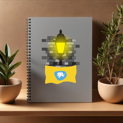 Cahier ligné Kalmykia Street Lamp Bricks A5 avec reliure robuste en lot de 20