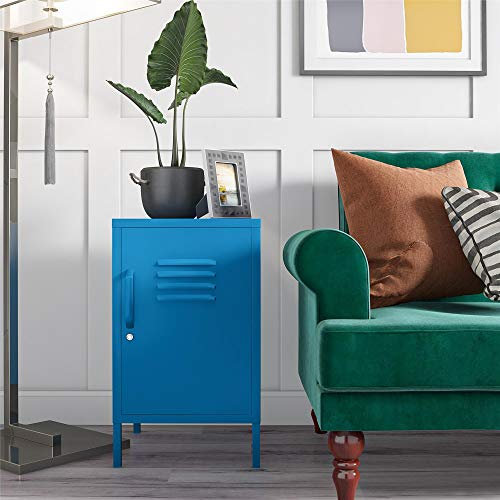 Novogratz Cache Metal Locker, Blue End Table #TOP19