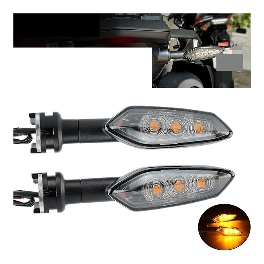 Generico Indicatori di direzione per moto Per Yamaha YZF R15 R25 R3 R125 MT25 MT03 MT15 MT07 MT09 MT10 XJ6 FZ6 Turno per la luce di segnalazione Accessori Per moto Indicatore luminoso(2pcs Smoke)