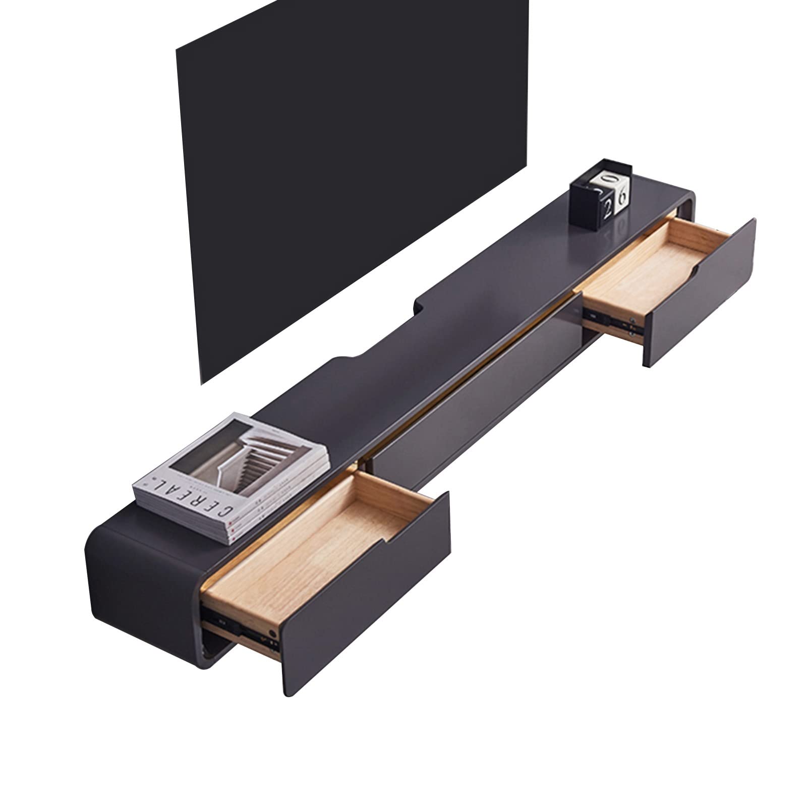 Mobile TV a Parete, Console per Mobile TV a Parete, Supporto TV Galleggiante, Scaffale Multimediale Fissato al Muro, Scaffali Multimediali/120 Cm/B