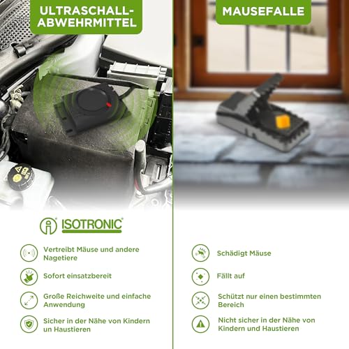 Isotronic Marderschreck 12V für Marderabwehr in Auto und Garage