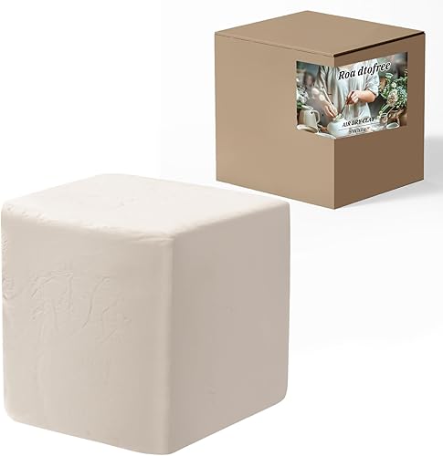Air Dry Clay Premium 10 lbs White All Natural - Ideal para principiantes a escultores avanzados, arcilla versátil para modelar bricolaje, sin talco