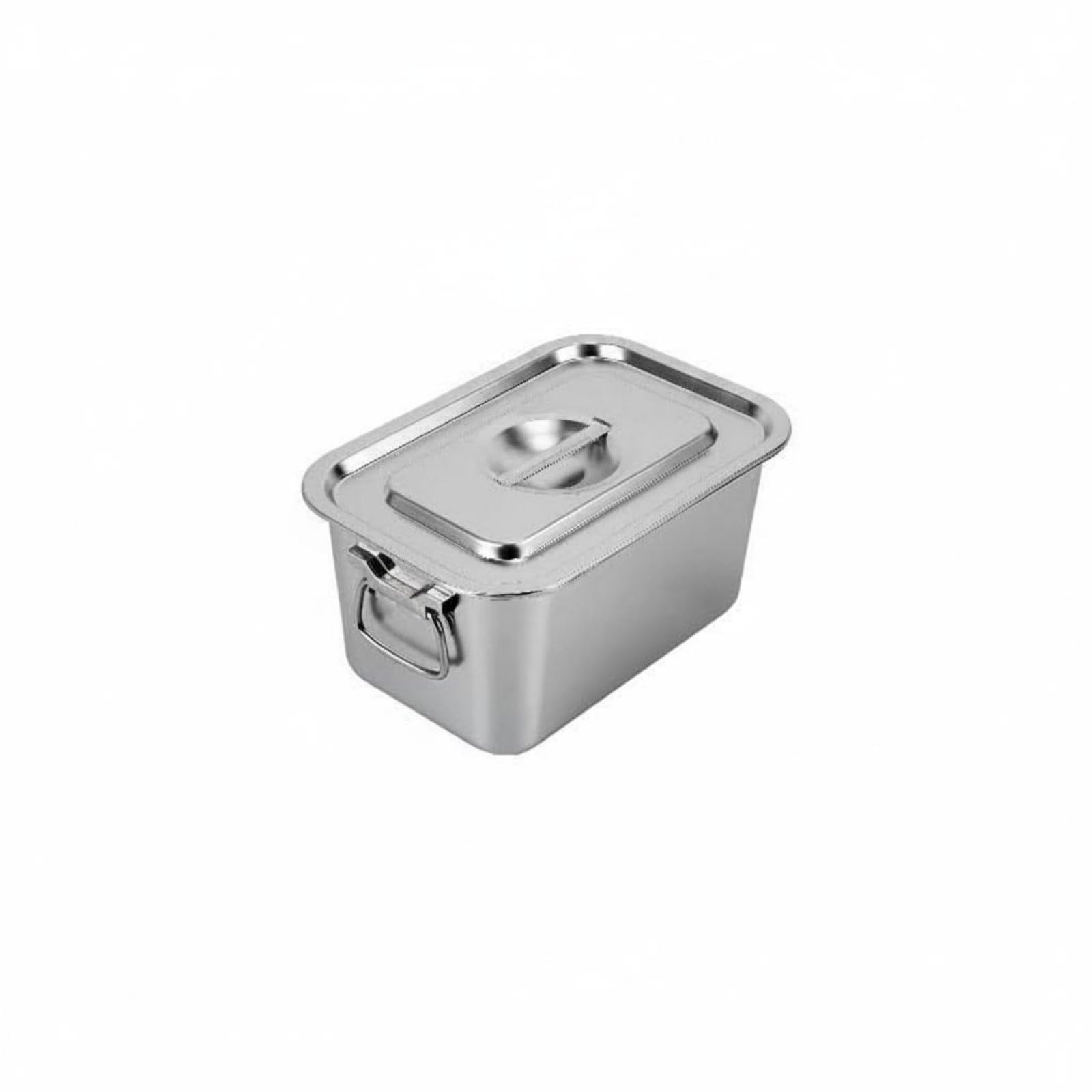 Cubeta de Hielo Cuadrada Recipiente Organizador para Bebidas Tubo de Metal Acero Inoxidable Depósito Funcional para Almacenaje Adecuada para Cocina, 60x40x20 CM