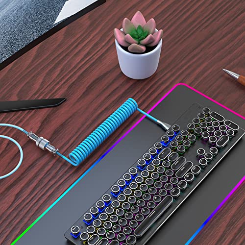 GOWENIC Cabo de conexão aérea de teclado mecânico para teclados de jogos, cabo USB C enrolado person