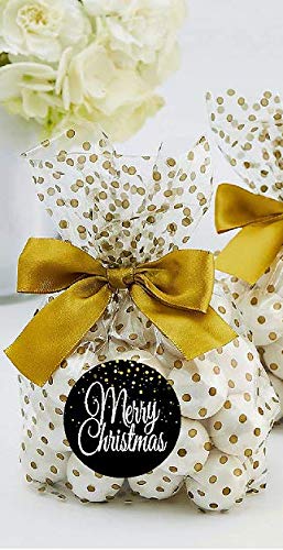 48pack Black Glitter Merry Christmas Joy Deer Tree Assortment Stickers Labels Envelope Decorative Seals -1.5inch