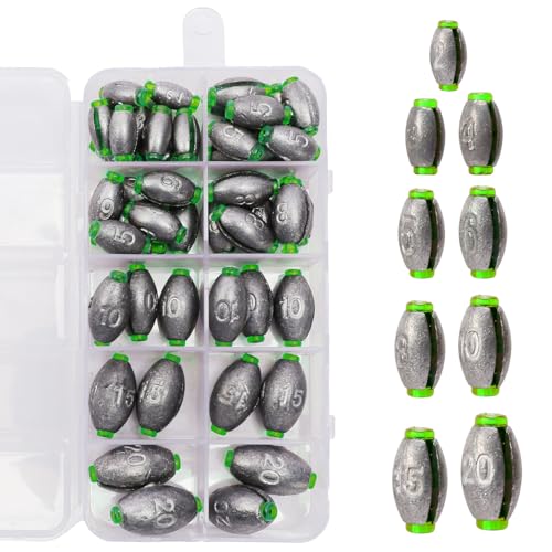 MONCAP 50pcs Plombs de Pêche Amovibles - 2 g, 3 g, 4...