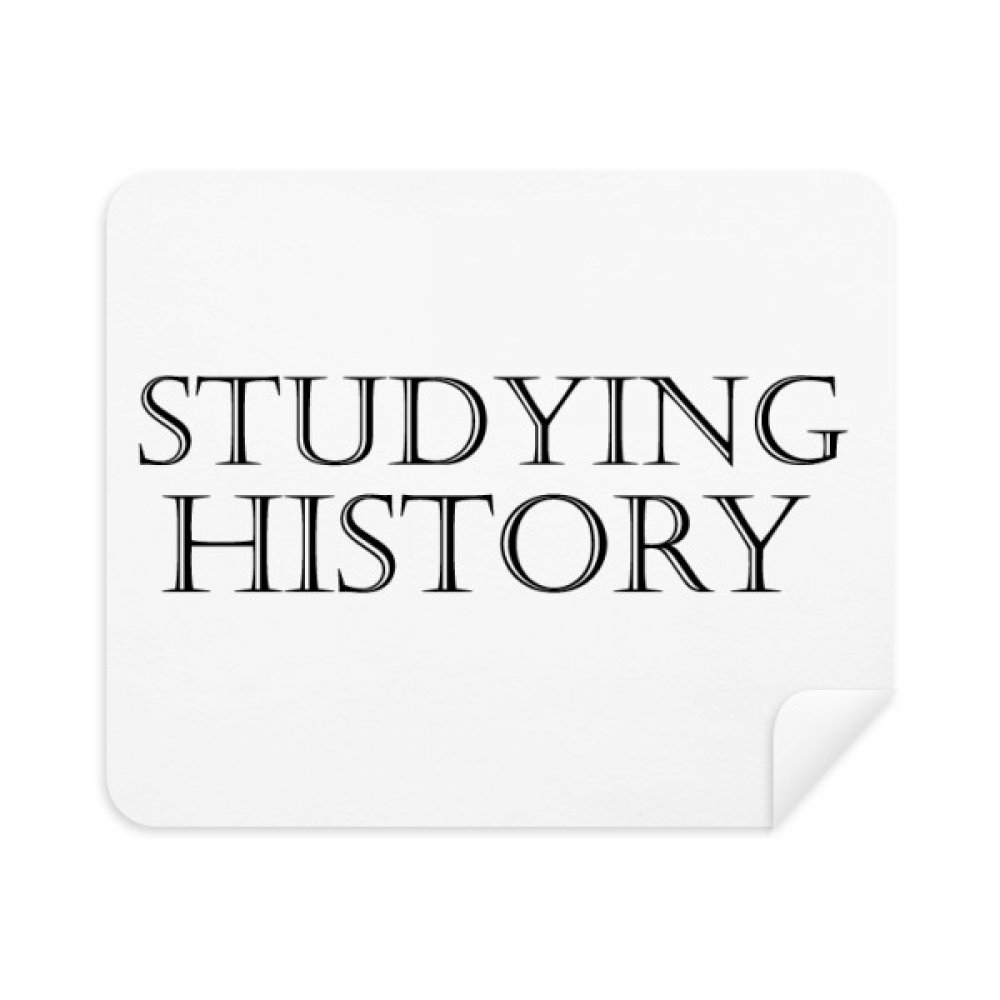 Short Phrase Studying History Cleaning Cloth Screen Cleaner 2pcs Suede Fabric