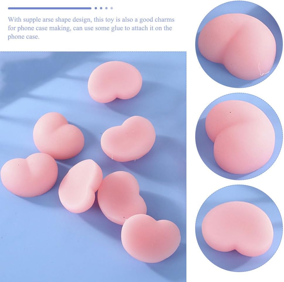 Pinch Toys Cute Squeeze Stress Relief Toy for Kids Mini Soft TPR Fun Squishy Fidget Perfect for Home and Office Decoration Pink 1 57 X 1 37 X 0 74 Inch