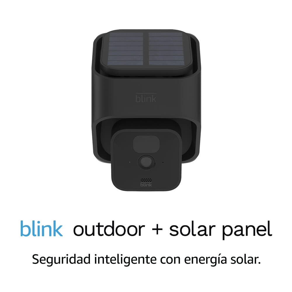 Blink Outdoor + Soporte de carga con panel solar: cámara de seguridad inteligente HD, inalámbrica, alimentada por energía solar, cámara complementaria (es necesario el Sync Module)