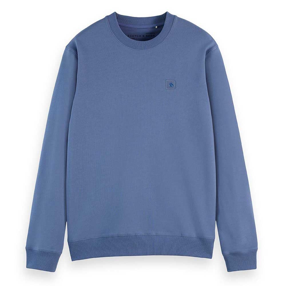 Scotch & Soda Herren Essential Badge Logo Crewneck Sweatshirt Sweatshirt