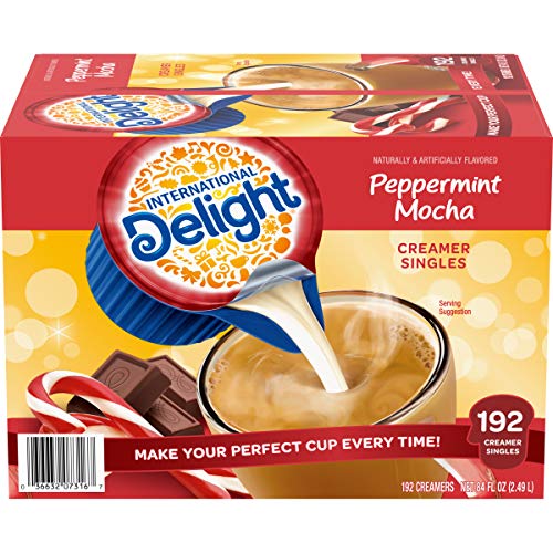 Image of International Delight Coffee Creamer, Serving Size Pods, Peppermint Mocha, 192 Count (Pack of 1)