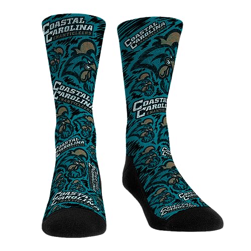 Rock 'Em NCAA Coastal Carolina Chanticleers - Logo Sketch Socks (L-XL)