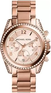 Michael Kors Blair Reloj para Mujer, Movimiento cronógrafo con Correa de Acero o Piel