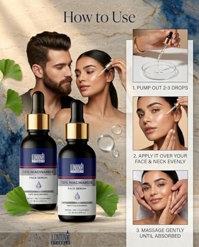 Image of 10% Niacinamide Face Serum, Minimizes Pores, Controls Oil, Fights Acne and Blemishes, 30ml