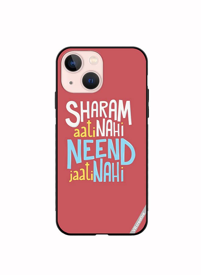 VR Creative Protective Case Cover For Apple Iphone 13 Sharam Ati Nahi Design Multicolour