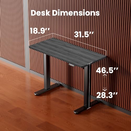 Image of ErGear Height Adjustable Electric Standing Desk, 32 x 19 Inches Sit Stand up Desk, Memory Computer Home Office Desk, Grey