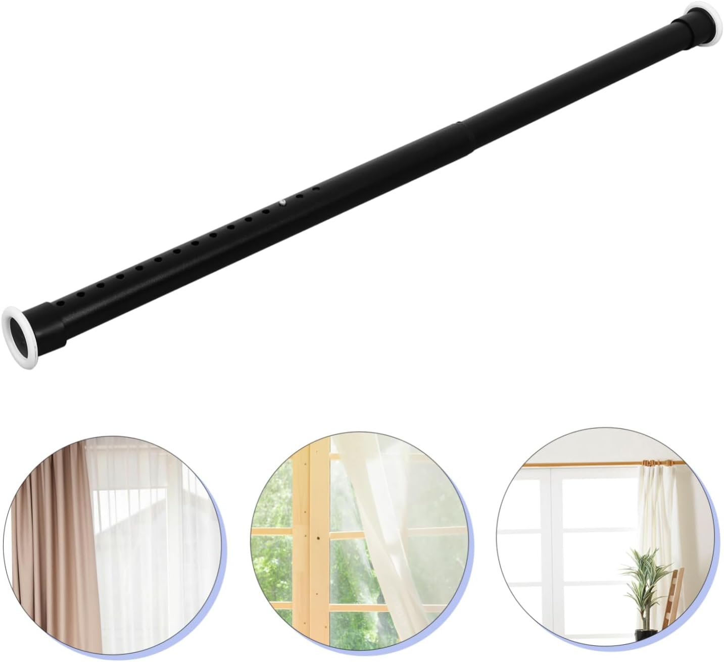 GLEAVI Tension Rod 32mm Easy Install No Drill for Closet Bathroom Shower Room Divider