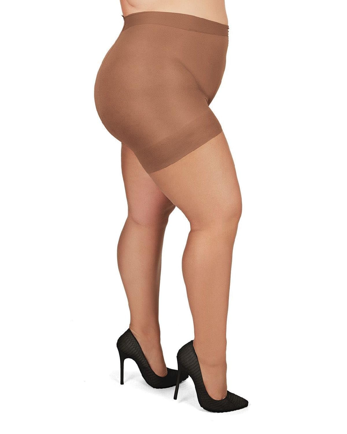 Plus Size Curvy Ultra Sheer Control Top Pantyhose