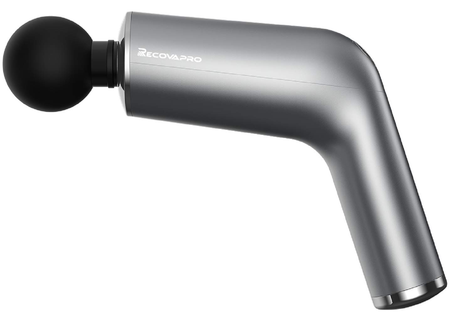 Recovapro Lite (Grey) Percussion Massage Device Vibration Deep Tissue Wireless Handheld Electric Body Massager, Portable with 5 Speeds and changeable heads