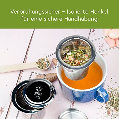 BitterLiebe® Colino da tè per tè sfuso con vassoio...