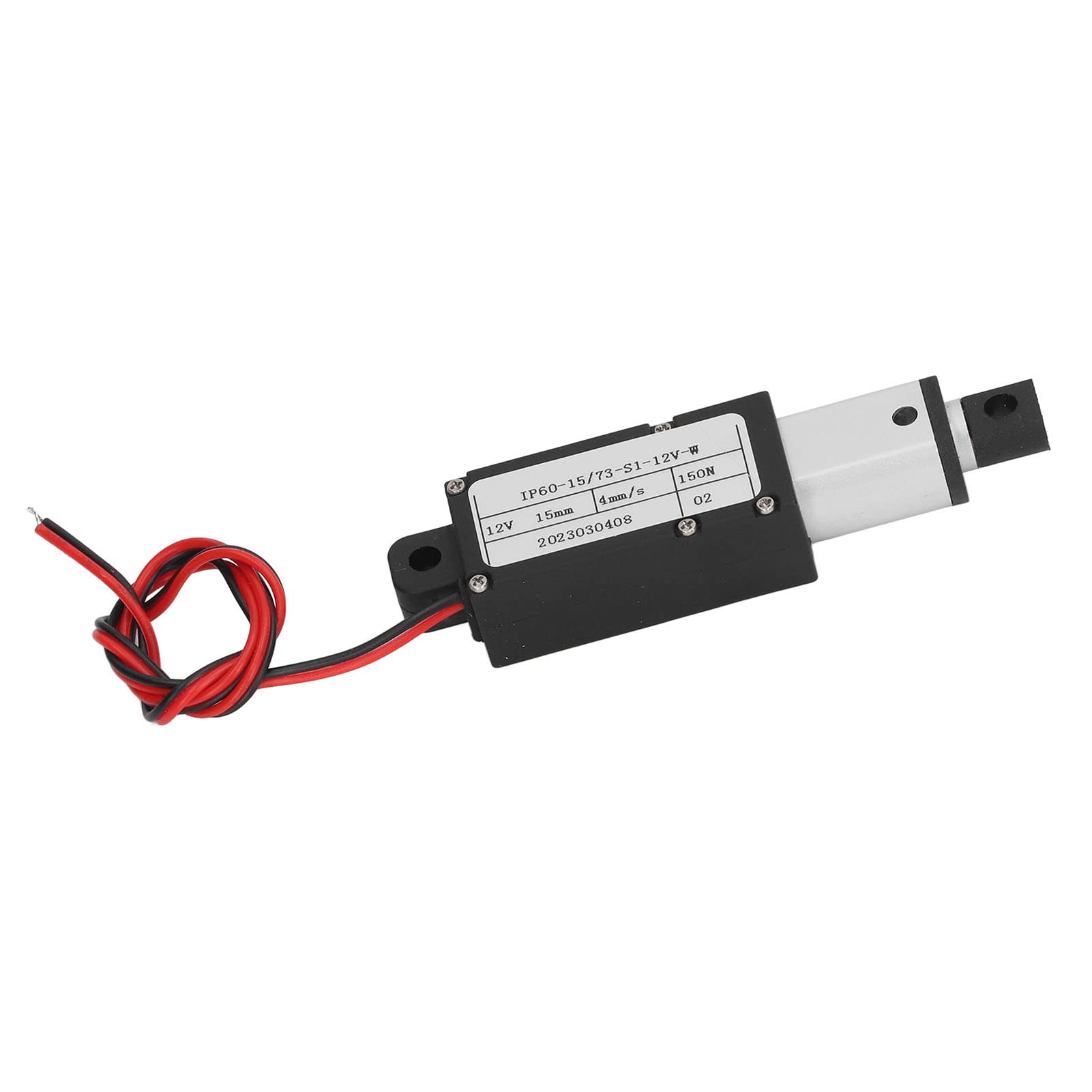 Actuador Micro Lineal Eléctrico, 0.59 Carrera 150N/33.7lbs Velocidad 0.15/seg Mini Actuador de Movimiento de Metal Pequeño de 12 V CC con Soporte de Montaje para Reclinable (Sin soporte)