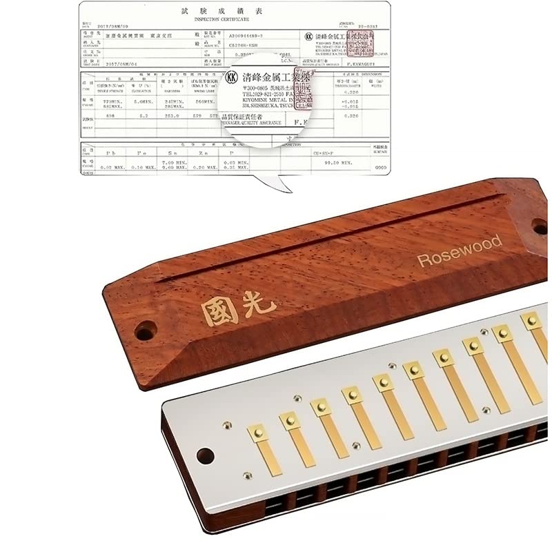 Harmonica Diatonic harmonica 10 trous Blues harpe Rose bois couvercle plaque phosphore bronze Anches C instruments… - Les Beatles, Paul McCartney, John Lennon, RIngo Starr, George Harrison Harmonica Diatonic harmonica 10 trous Blues harpe Rose bois couvercle plaque phosphore bronze Anches C instruments… – Image 7