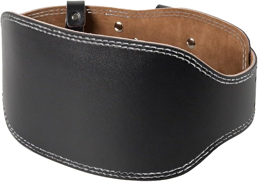 Weight Belts Leather Weightlifting Belt Men's Deep Squat Belt Hard Pull Strength Training Fitness Girdle Suitable For Weightlifting Padding Lower Back Support (Color : Black, Size : X-Large)