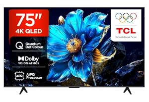 TCL 75P7K 75" QLED 4K HDR TV, Google TV, Smart TV (Dolby Vision & Atmos, Game Master, Motion Clarity)