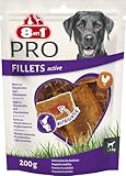 8in1 Pro Fillets Active - Snack per cani a base di pollo, snack funzionali, favorisce la mobilità, confezione da 200 g