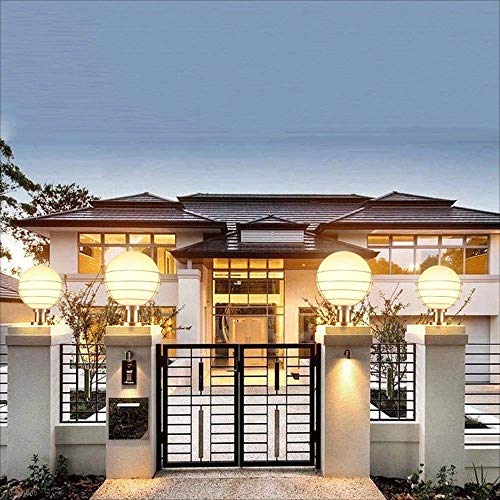 Lámparas de poste de pilar impermeables y decorativas para exterior 4
