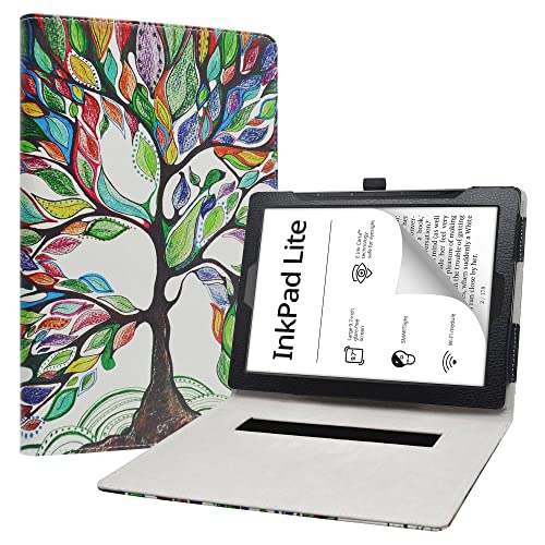 Labanem - Carcasa con Pocketbook InkPad Lite, Slim Fit Piel sintética y Funda Delgada y Plegable...