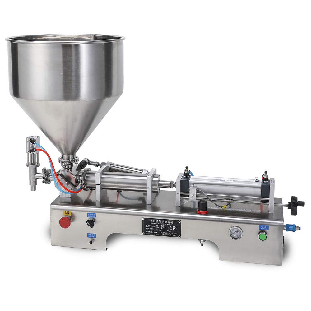 Sumeve Pneumatic Filling Machine,Paste Filling Machine,Horizontal Liquid and Paste Bottle Filler For Toothpaste, peanut butter, chilli sauce, mustard (30-300ml)