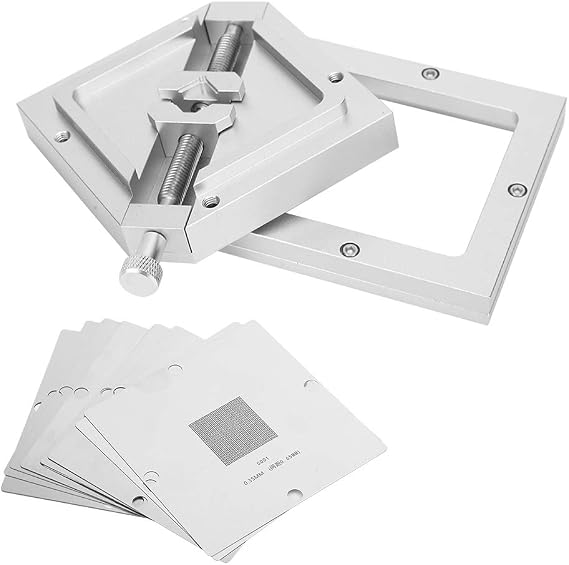 BGA Reballing Rework Station HT 90, Complete DIY Tools for Notebook CPU Phone Digital Products, Adjustable Chip Size, Durable Aluminum Alloy, Universal Fixture for 9 43mm BGA Chi