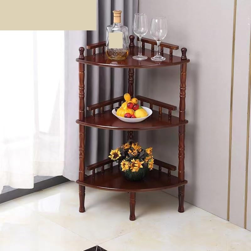 Estantería de esquina de 3 niveles: mueble organizador auxiliar y estante de exhibición ideal 2