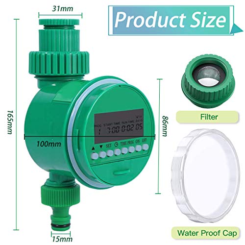 Jeteventy Hose Faucet Water Timer, Programmable Automatic Sprinkler Faucet Watering Timer for Outdoor Garden Lawn Yard Drip Irrigation Watering System