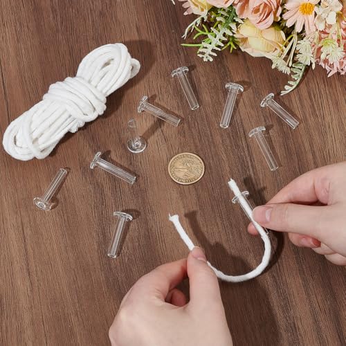 Soporte de Mechas para Velas con Tubo de Vidrio y Accesorios miniatura 3