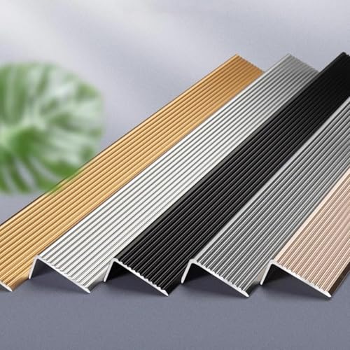Protection d'angle en L pour escalier en aluminium argenté, l'atout sécurité de vos marches