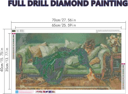 WNPOKN Vintage Woman Large Diamond Art Kits for Adults 28x16inch by WNPOKN - Used condition - Image 2