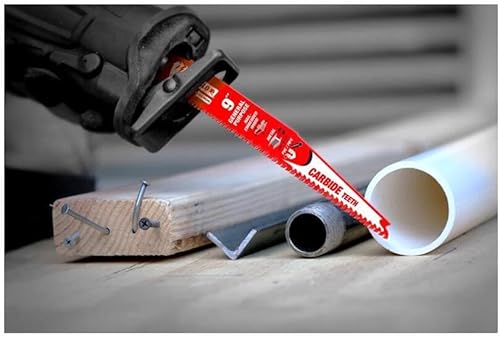 Miniatura 5 de Diablo Demo Demon DS0909CGP3 - Hojas de sierra recíproca de dientes de carburo para cortes generales, diseño de dientes de carburo, 9 pulgadas de