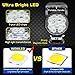 WFPOWER Magnet Light Bar, Magnetic Base, Cigarette Lighter Powered, Portable LED Flood Light Work Lamp for Car Off-road SUV Trailer Tractor Truck Engineering Maintenance Garage Camping (27W Round)