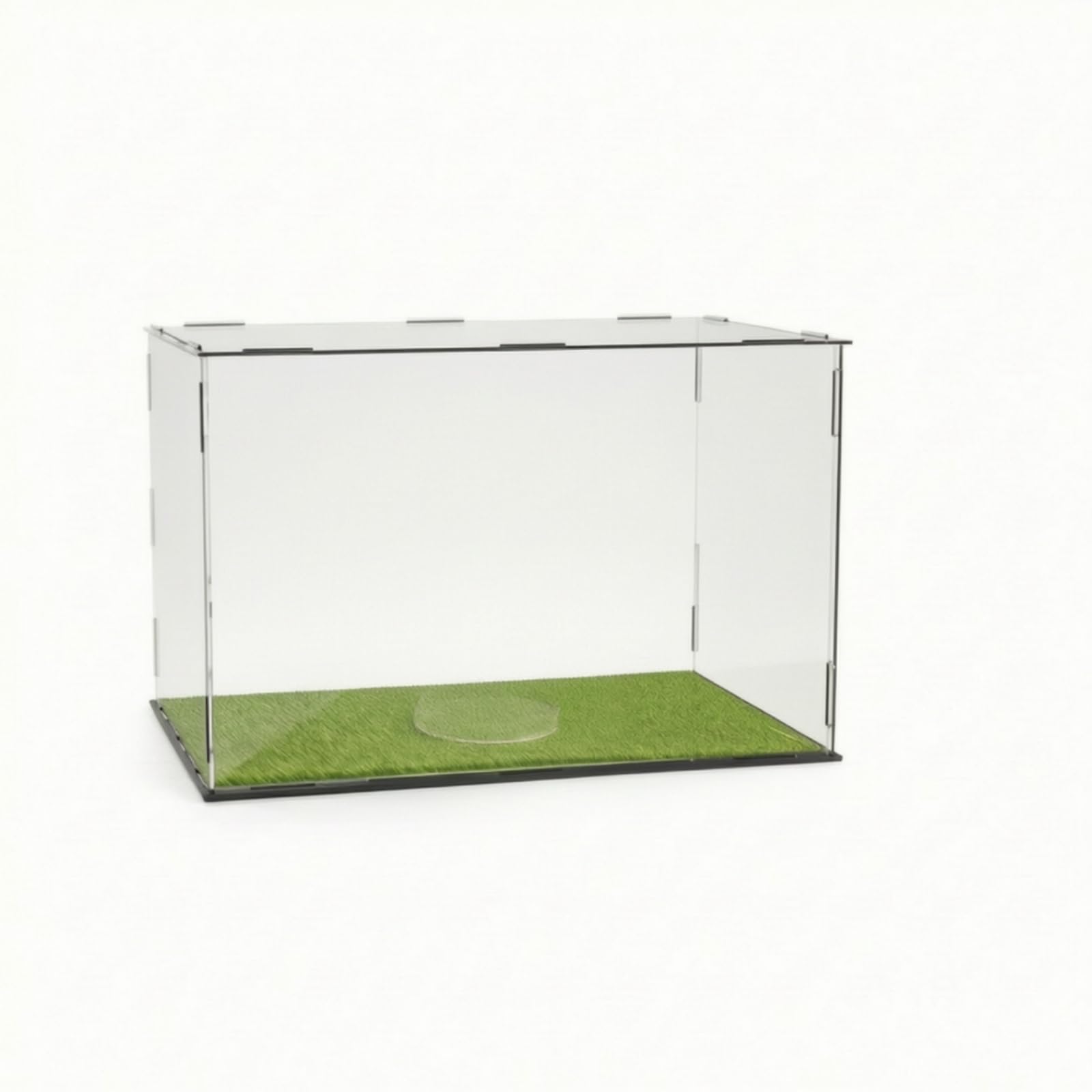 Contenitore Portaoggetti in Acrilico Scatola Teche Supporto Base Inserti Vetrina con Sintetica Funzione Esposizione Trasparente con Supporto per Mini Palla Adatto per Regalo, 30x20x20 Cm