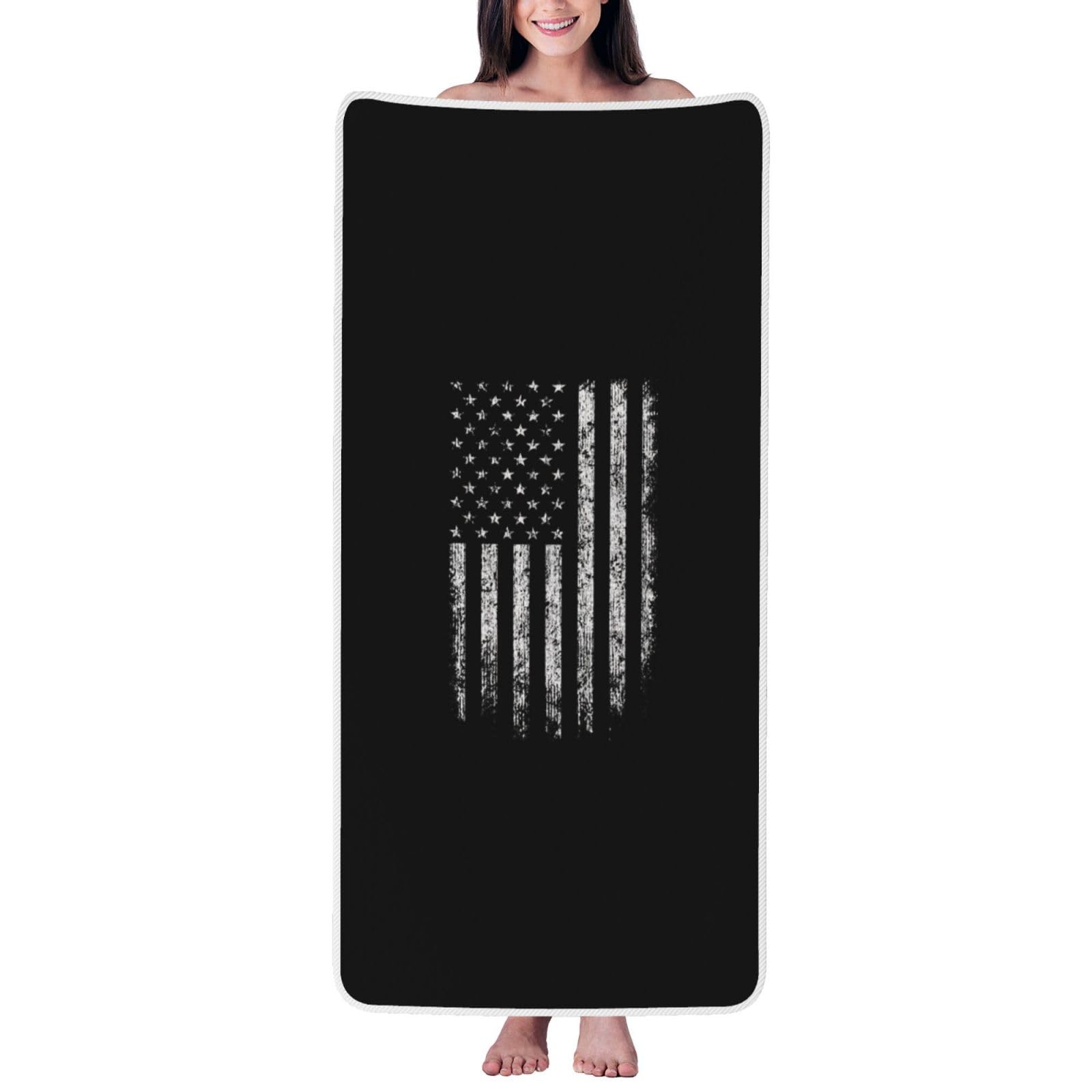 ZTPOWQA American Camouflage Print Coral Velvet Bath Towel For Home Gym Lounging Bathroom Spa Hotel Beach Travel