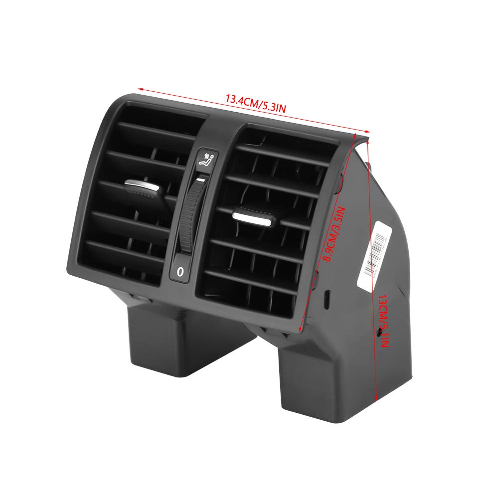 Ventilation de Climatisation Arrière de Voiture, Grille de Ventilation de Climatisation pour Console Centrale Arrière pour Touran Caddy 04-15 1T0819203