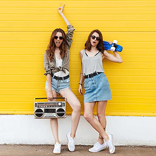 Geyoga Studded Belt Metal Punk Rock Rivet Punk Leather Threads Studded Goth Belt with Pyramid Studs for Women Men3