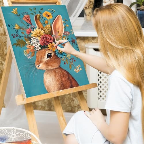 Tableau Decoration Murale Lapin à Peindre Idée Cadeau Adulte