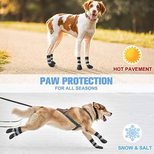 BEAUTYZOO Meias Reflexivas Antiderrapantes para Cães para Evitar Lamber As Patas, Sapatos para Cães