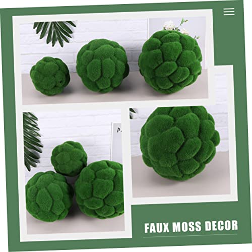 Bolas de musgo artificial PRETYZOOM para decorar rincones sin luz y centros de mesa limpios 5