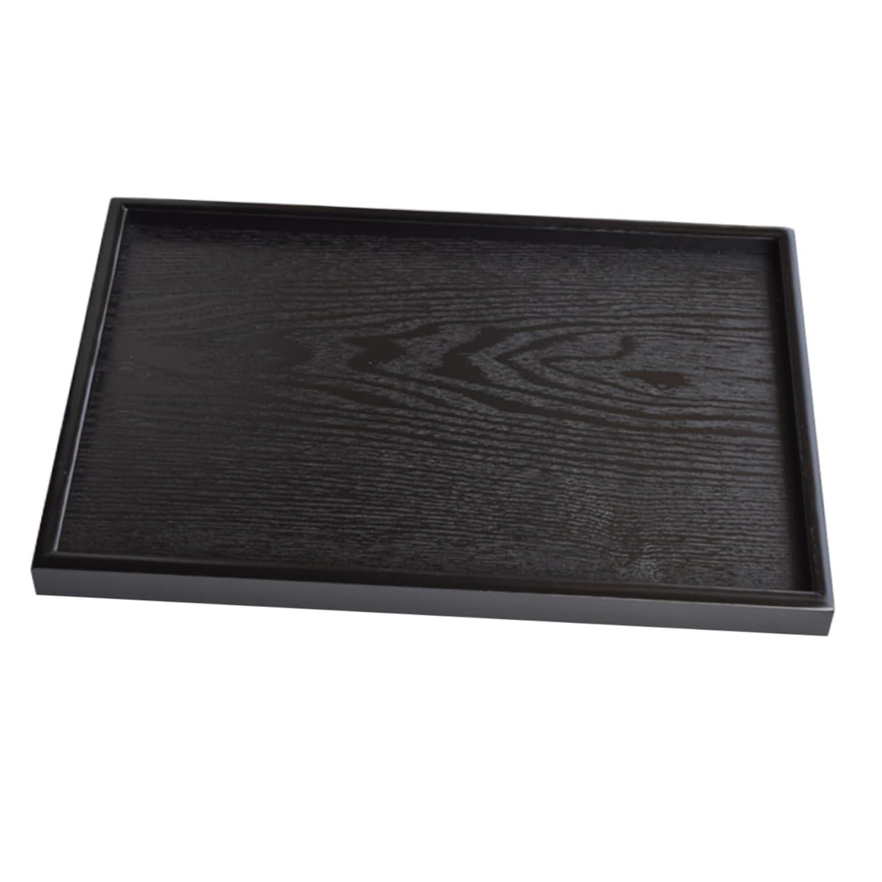 MAGICLULU Vassoio Decorativo in Legno Nero, Stile Retro Semplice, Versatile per Contenere Candele e Oggetti, per Casa Soggiorno e Hotel